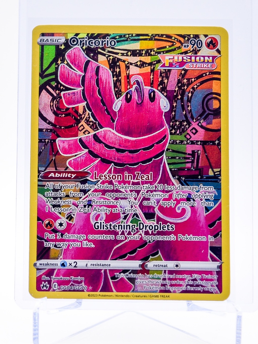 Pokemon Card Oricorio GG04/GG70 Holo Rare Crown Zenith: Galarian Gallery NM